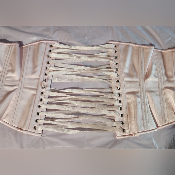 Timeless Trends 30 inch Steel Boned Hourglass Standard Length Baby Pink Corset - Picture 2 of 11